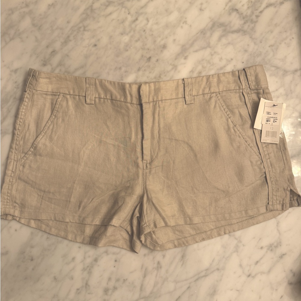 Joie Beige Linen Shorts | Size 12 | NWT